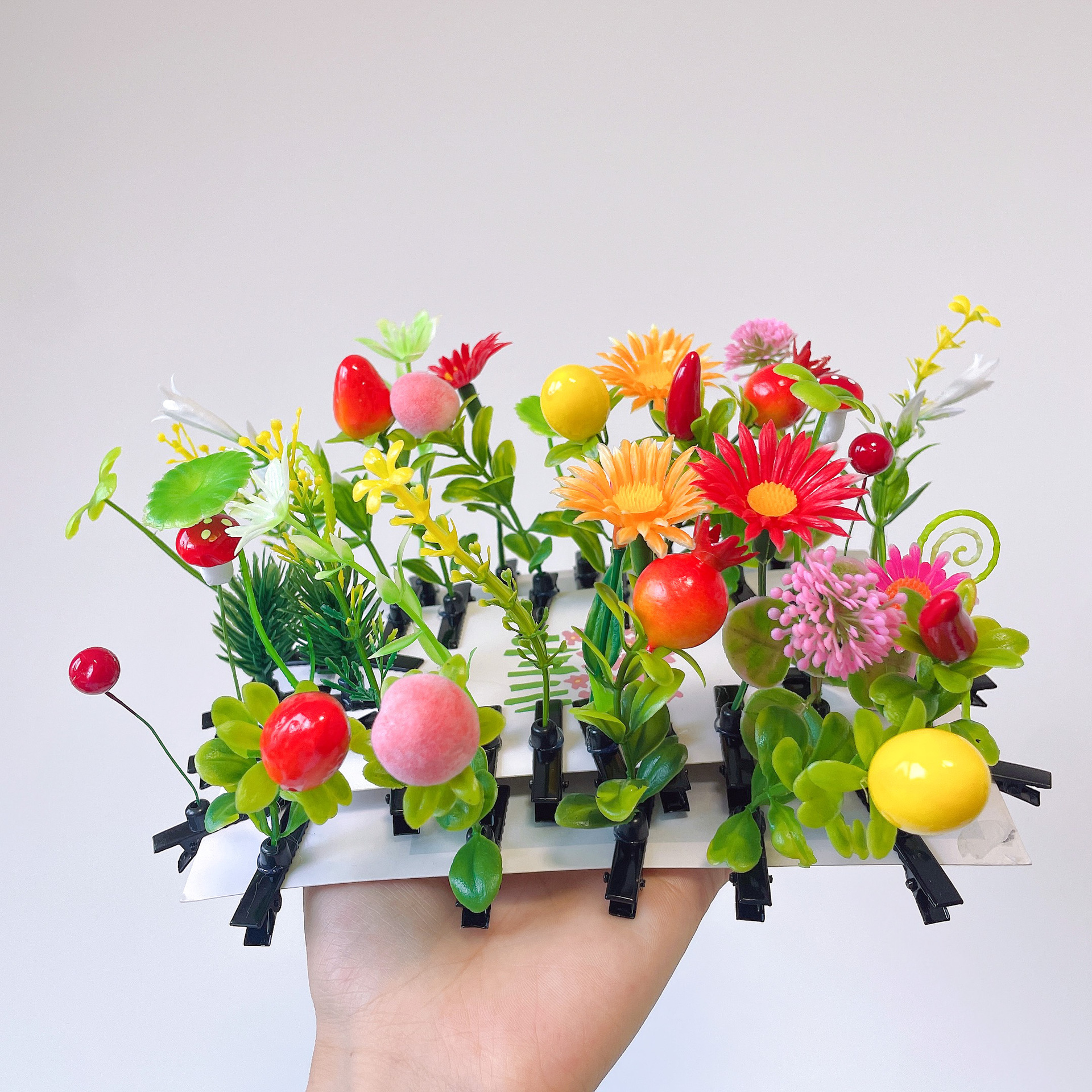 4g Weight Hair Clip Hair Accessories Type Unisex Simple Style Leaf Floral Mixed Materials Stoving Varnish Hair Clip