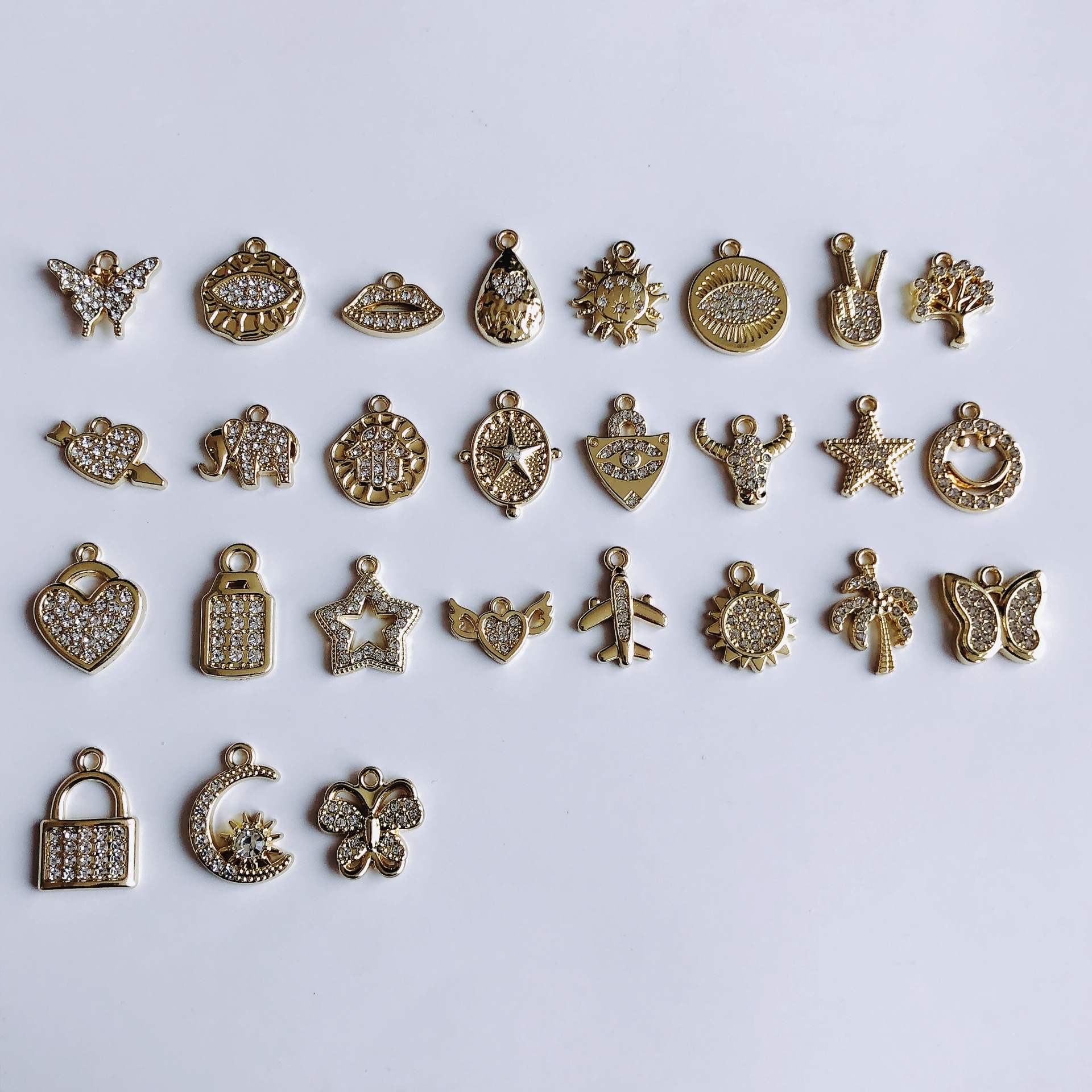 16g Weight Pendant Jewelry Making Type 14 * 12mm Jewelry Making Size Zircon Inlay Material DIY Jewelry Accessories Classification 10 PCS/Package Quantity Alloy Material Butterfly, Lock, Airplane Pattern All Seasons Season Inlay Design IG Style Style 10 PCS/Package 14 * 12mm Alloy Zircon Butterfly Lock Airplane Pendant 无