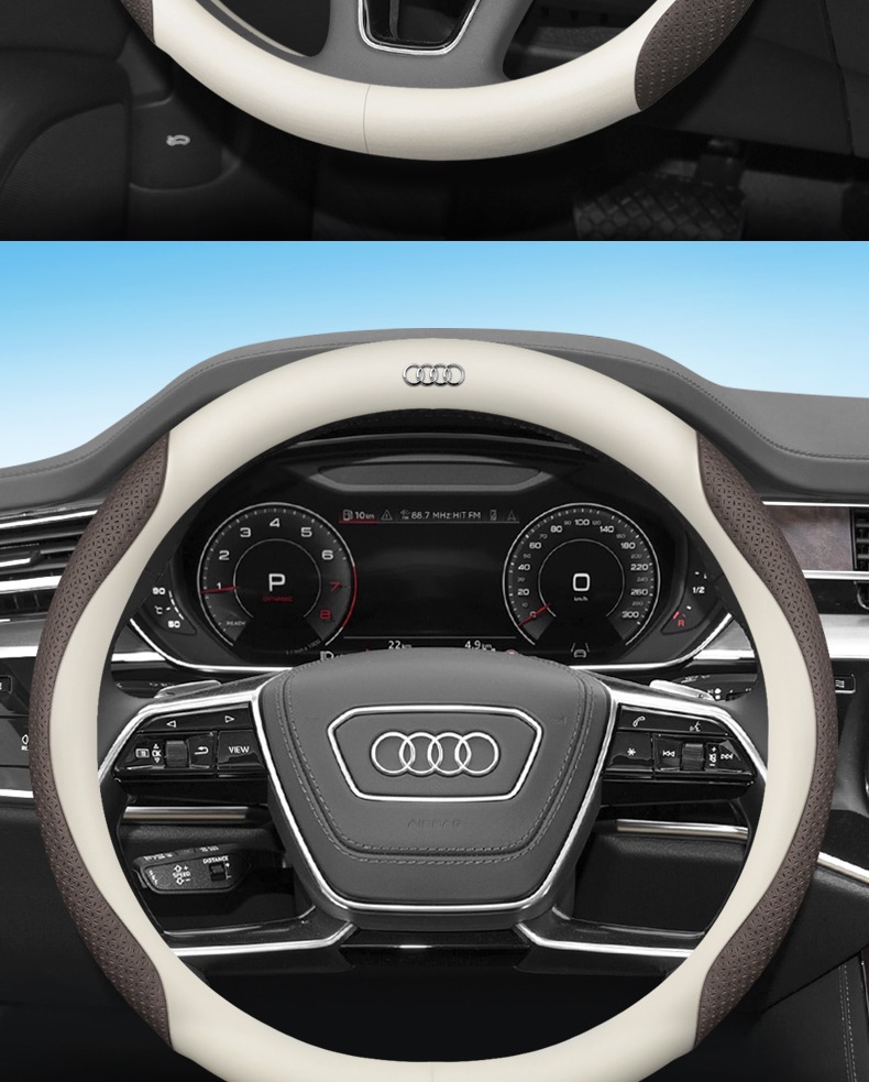 Suitable for Audi steering wheel cover A4L A6L A3A5A7A8L Q5LQ2LQ3Q7Q8 car handle cover