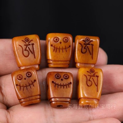 Zərgərlik ara hissələri six-character three-way bead DIY Buddhist