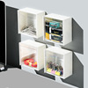 Wall -mounted cotton swab storage box desk of transparent flip -free punching storage box small object classification box