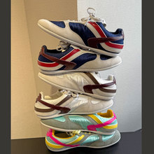 miu家拼色德训鞋女2春秋新款软底软面舒适透气休闲平底阿甘鞋