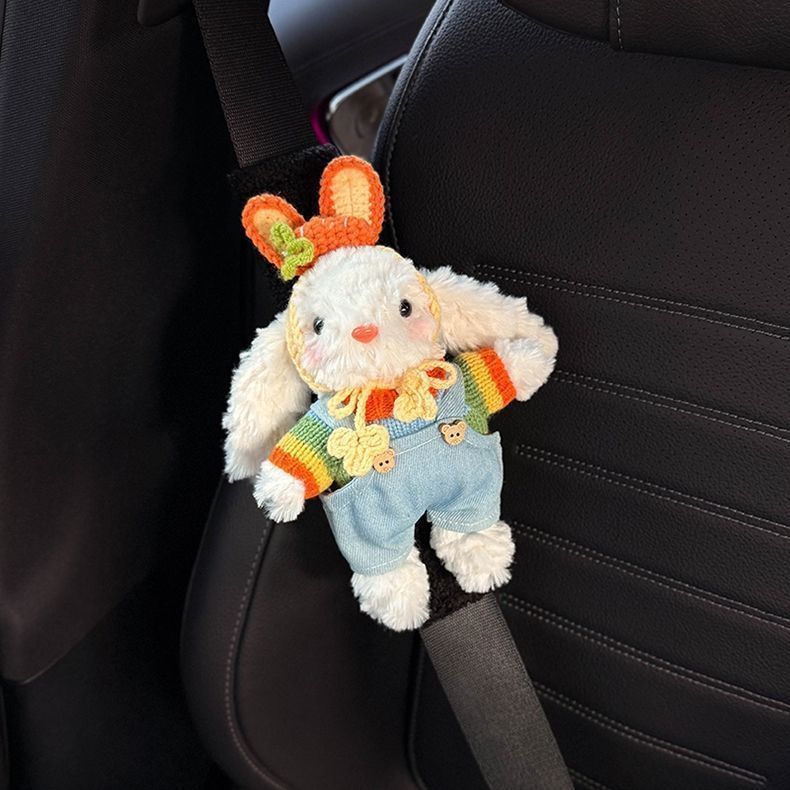 Cute Rabbit Car Seat Belt Shoulder Cover Car-Mounted Women's Anti-Wear Clothing High-End Cute Car Couple Pair