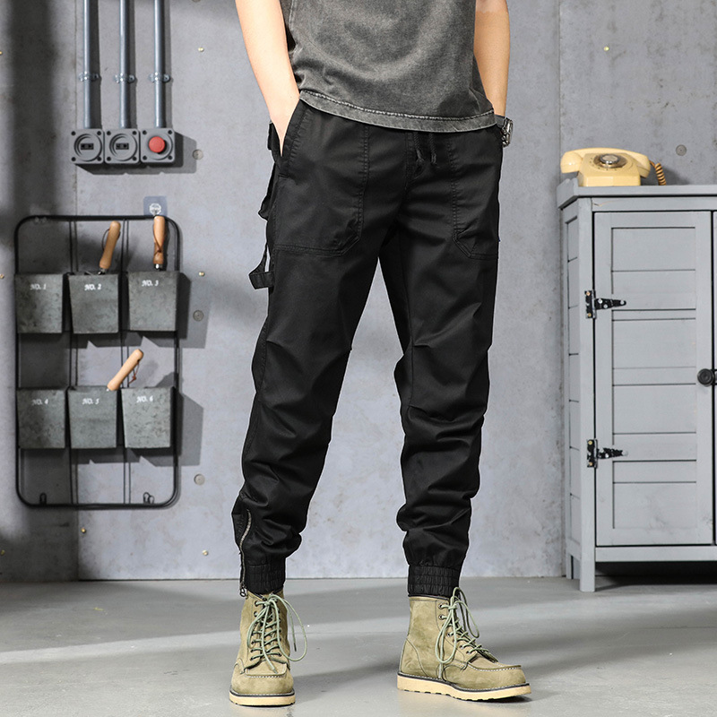 Daifa primavera y verano Pantalones delgados sueltos hasta el tobillo pantalones tácticos transfronterizos multi-bolsas para hombres bolsa de parche pantalones hasta el tobillo