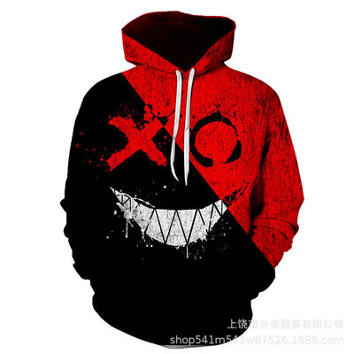 fashion Color matching Smiling face 3D Printed sweater M personality men and women Sweater lovers 3D hoodie xoxo Autumn