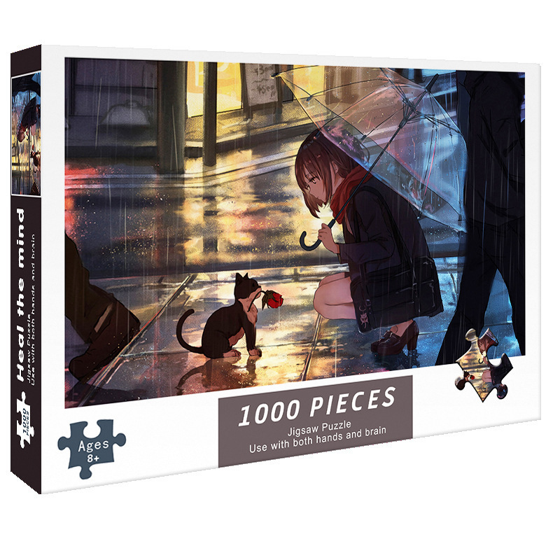 1.000 piezas de rompecabezas 1000 piezas de rompecabezas para niños versión para adultos niños y niñas de descompresión serie de curación de más de 6 años de edad 8-10 años