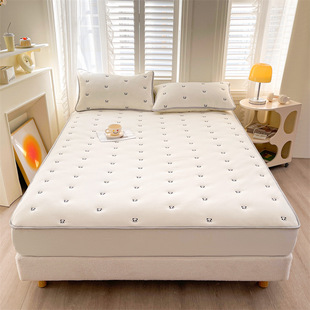 2024 New Soybean Fiber Quilted Bed Cover One Piece Simmons Mattress Protector Cover Bed Sheet All-inclusive Bedspread Bed Cover