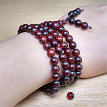 小叶紫檀散珠圆珠子diy配珠隔珠108颗佛珠手链手串情侣款配珠批发