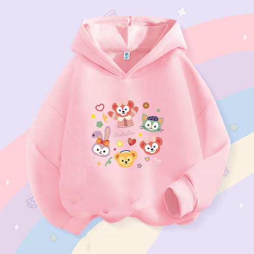 Women's Hooded Sweatshirt Tolly Pussycat Star Bear Children's Outerwear Autumn Thin Style Cute Kids' Medium and Large Outerwear