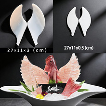 海鲜姿造装饰摆件意境菜品盘饰餐饮刺身摆盘装饰创意摆件酒店