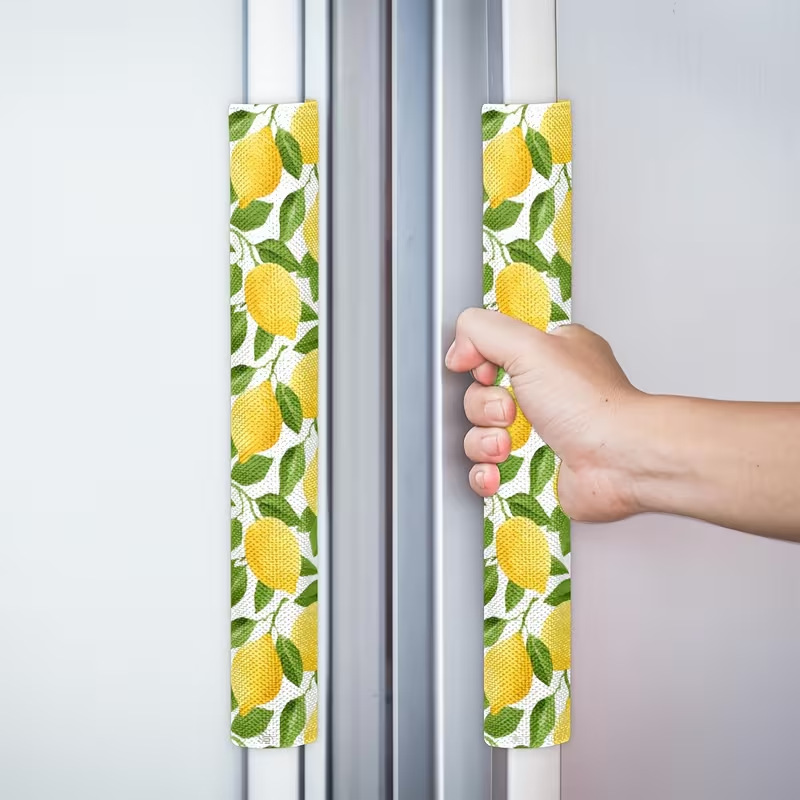 Cross-Border Wholesale Pumpkin and Mushroom Print Handle Covers for Home Appliances, Refrigerator, and Microwave Oven Handles Are Available for Wholesale