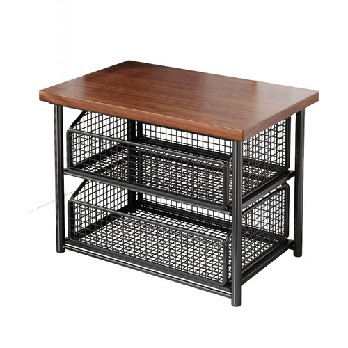 Machine rack Desktop with drawer Copier storage rack Office desk small double-layer storage rack