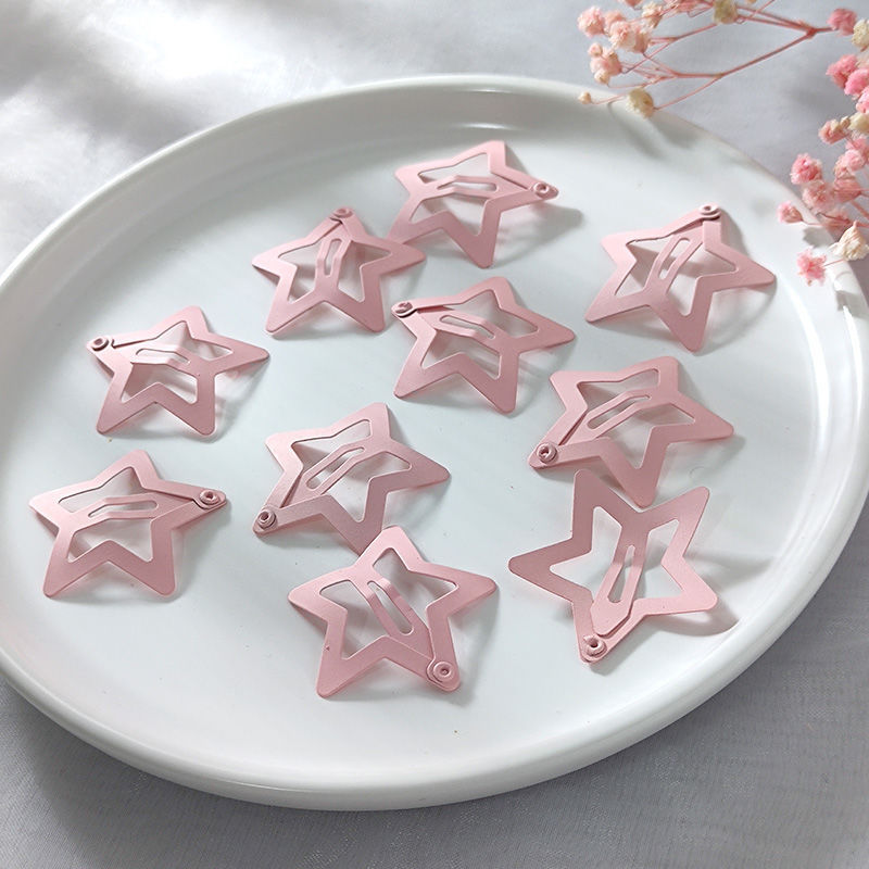Al por mayor horquilla para niños de estilo coreano estrella de cinco puntas horquilla accesorios para el cabello clip BB esmerilado con pelo roto niñas estudiantes de secundaria