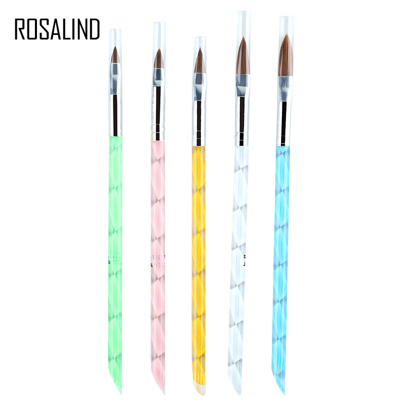 rosalind美甲水晶雕花筆5只裝水晶光療筆美甲店 指甲造型筆刷工具