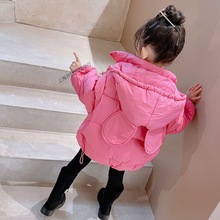 女童羽绒棉服2023冬季新款韩版洋气儿童加厚连帽外套宝宝保暖冬装