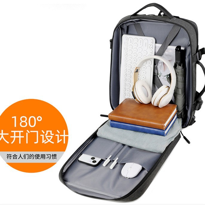 Mochila expandible para hombre, diseño moderno de comercio exterior, ideal para laptop o desplazamientos