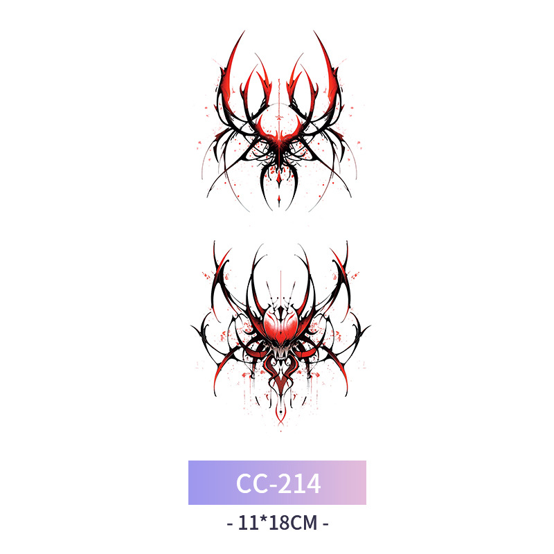 Transfronterizo en stock al por mayor de halloween colorido mariposa tatuaje pegatinas simulación sangrienta cicatriz pegatinas divertidas pegatinas impermeables