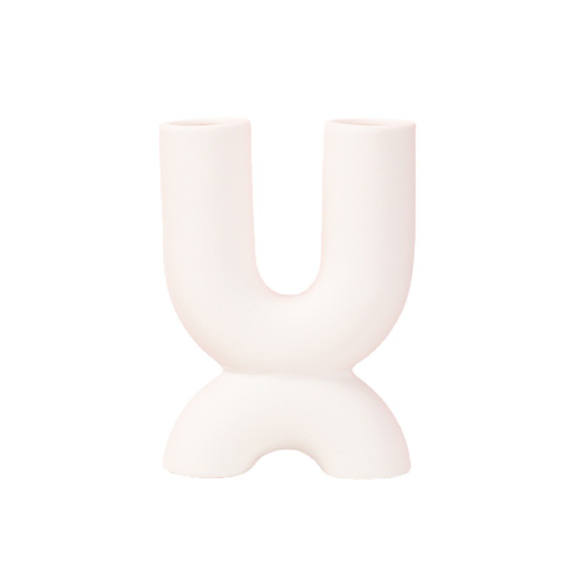 Jarrón de Cerámica Nórdico INS, Decoración Creativa, Artesanía sin Esmaltar, Arreglo de Flores Secas, Estilo INS Simple y Blanco para el Hogar