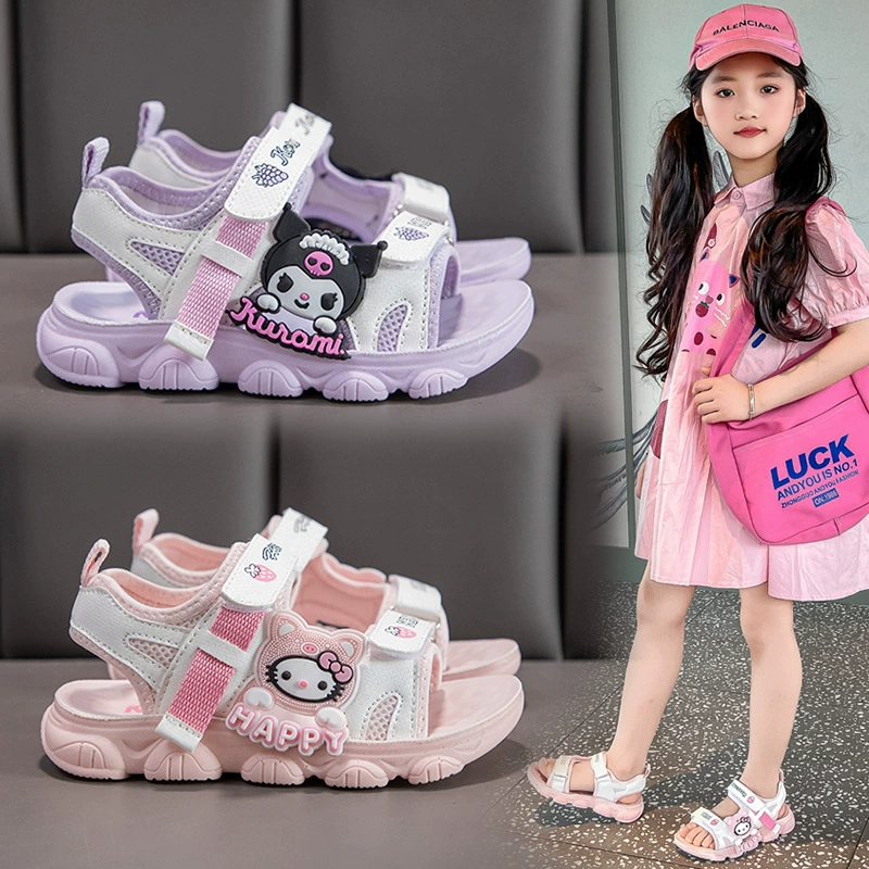 Детские сандалии новый 2025 летний комфорт мода повседневная минималистская обувь для девочек пляжная обувь для студентов детская обувь