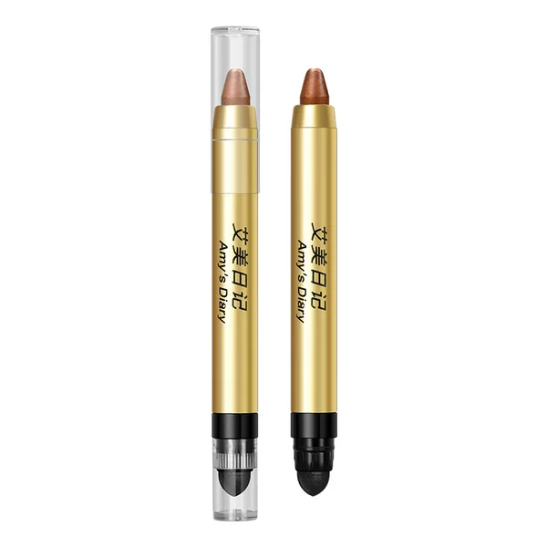 Amy's Diary Dazzling Color Eyeshadow Pen with High-Gloss Pearlescent Shimmer, Double-Ended Eyeshadow Pen for Brightening and Contouring