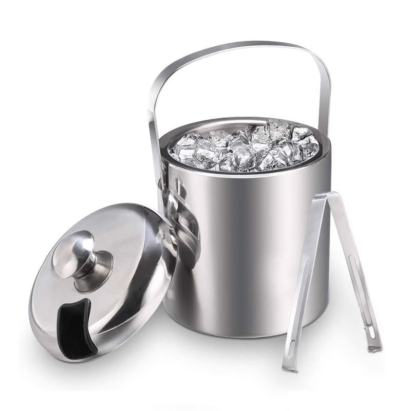 廠家直銷304不鏽鋼冰桶冰粒桶雙層保冷ktv酒吧紅酒手提冰鎮桶