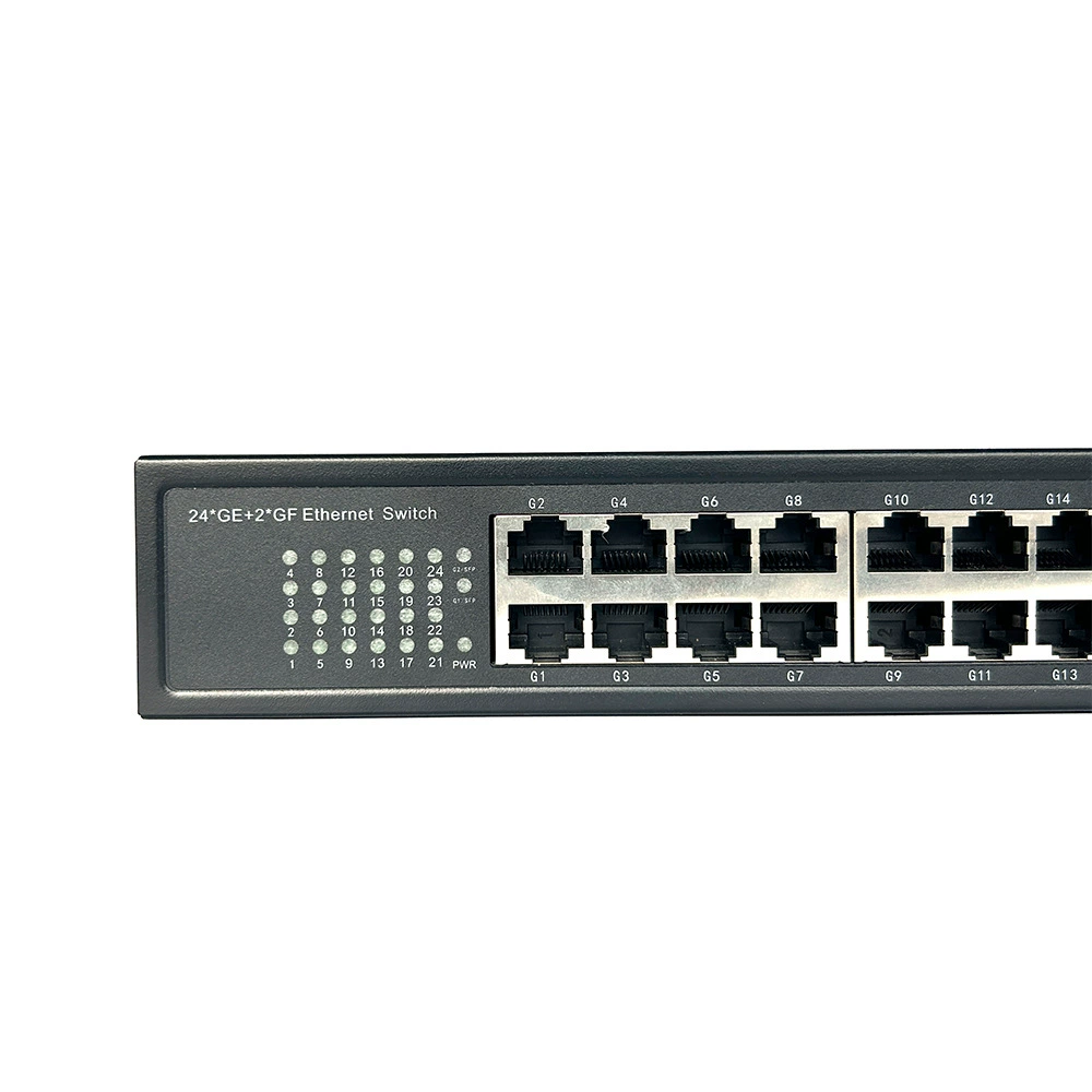 Коммутатор Ethernet на 24 порта Ranger Gigabit, 2 световых индикатора, верхний/верхний переключатель