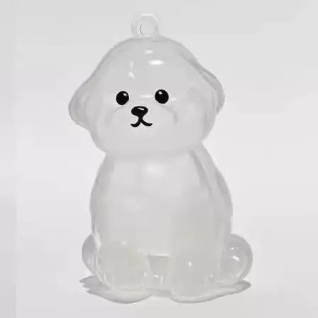 かわいい子犬透明毛収納ボックス動物毛玉カプセルペンダント装飾記念ダストボックス収集おもちゃ|undefined