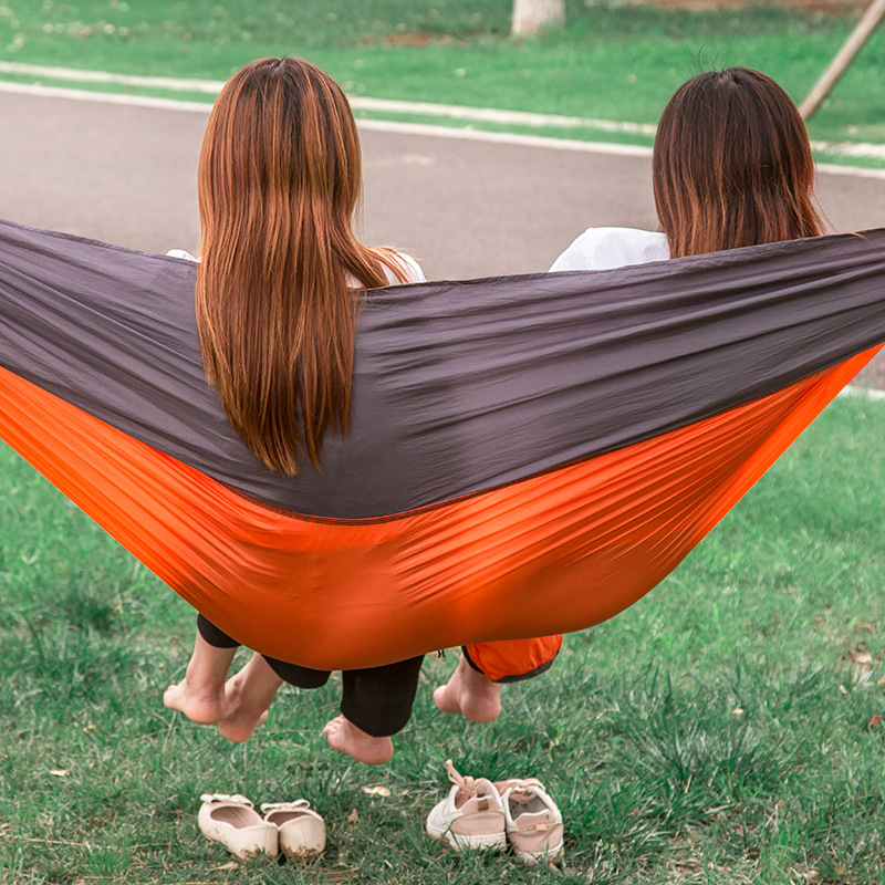 Hamaca al aire libre de nylon spinning paraguas de tela Individual Doble viaje camping dormitorio adulto ocio columpio silla colgante