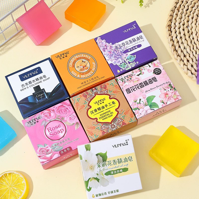 [Yilina] Golong Rose Jasmine Osmanthus лаванда мыло эфирного масла ручной работы Очищает и увлажняет