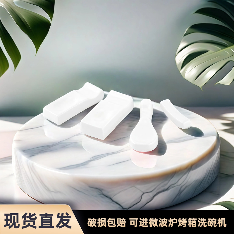 Ceramic Chopsticks Rack Spoon Holder White Tableware Hotel Special Restaurant Set-up Commercial Chopsticks Rack Wholesale Set