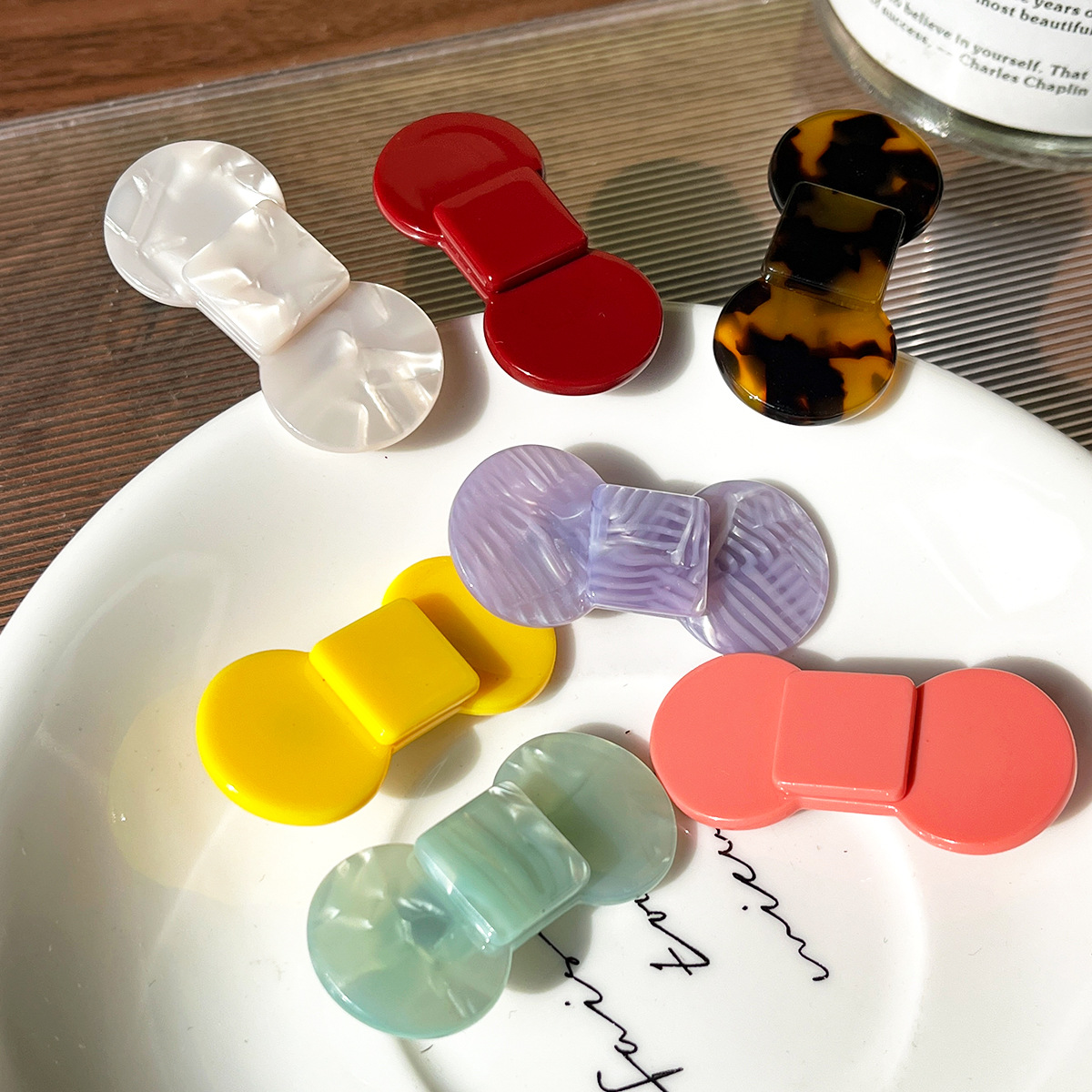 Aitong joyería dulce arco de mariposa joven clips de cabello de ácido acético refinado coreano nuevo clips de cabello rotos clips de cabello lateral