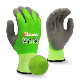 Labor Protection Wear-Resistant Thickeneded Warm Rubber Construction Site Cold Storage Work Anti-Cold Anti-Slip Comfortable Winter Velvet Waterproof Gloves
