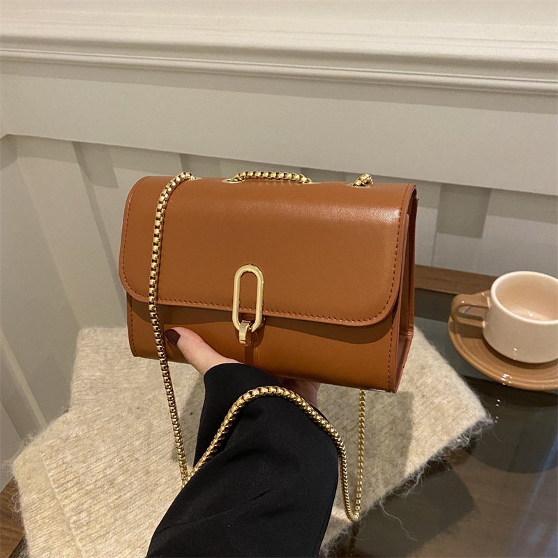 Bolsos de hombro de estilo coreano simple estilo de color sólido 2025 primavera ocio retro bolso de cinturón de bloqueo