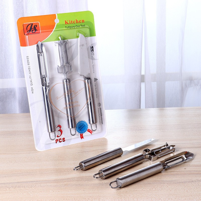 Multifuncional cuchillo de fruta de acero inoxidable pelador hogar creativo cocina fruta gadget combinación regalo traje