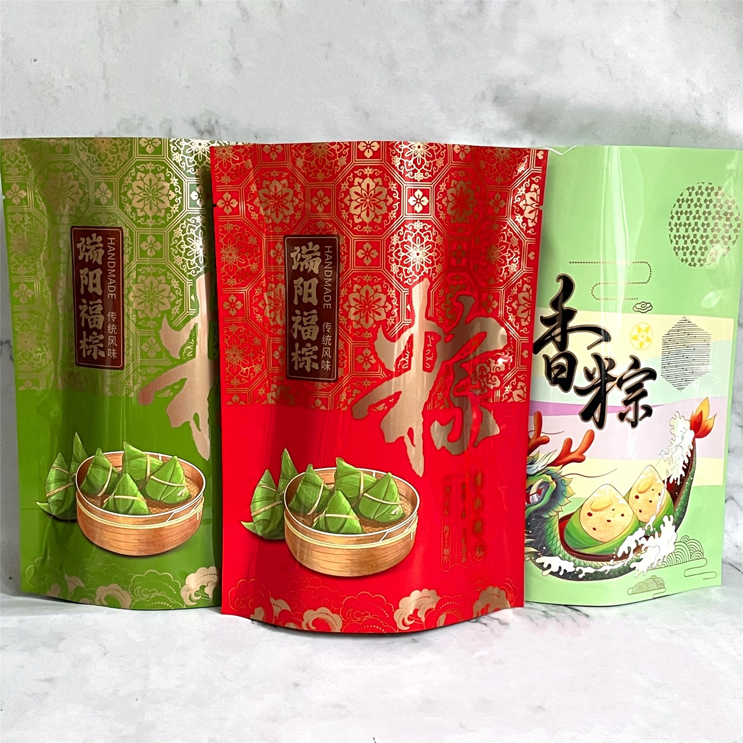 端午粽子外包装自立机封袋子真空包装可爱创意萌物香棕包装袋
