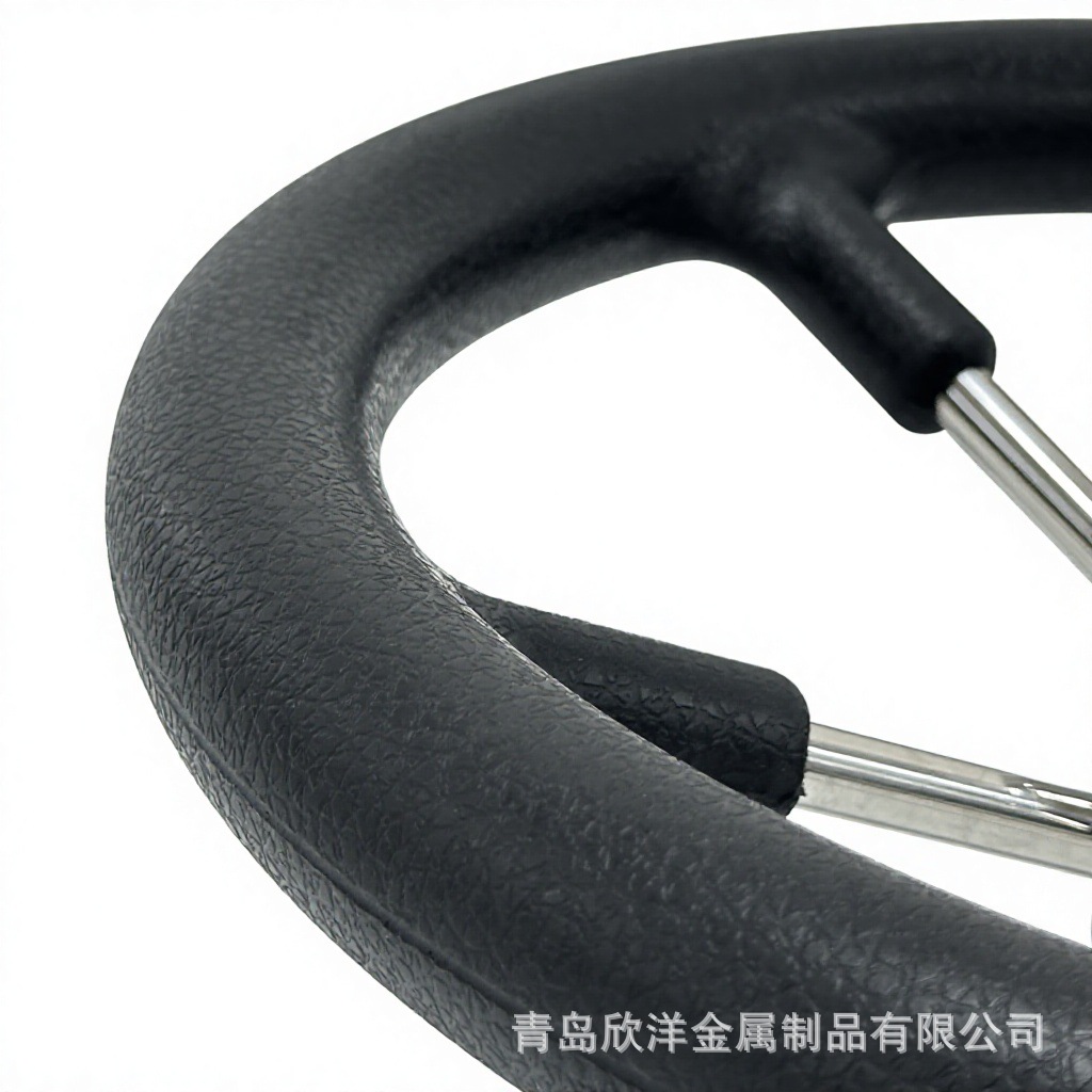 Five-spoke stainless steel 304 foam soft grip ship steering wheel, yacht rudder wheel, marine steering wheel