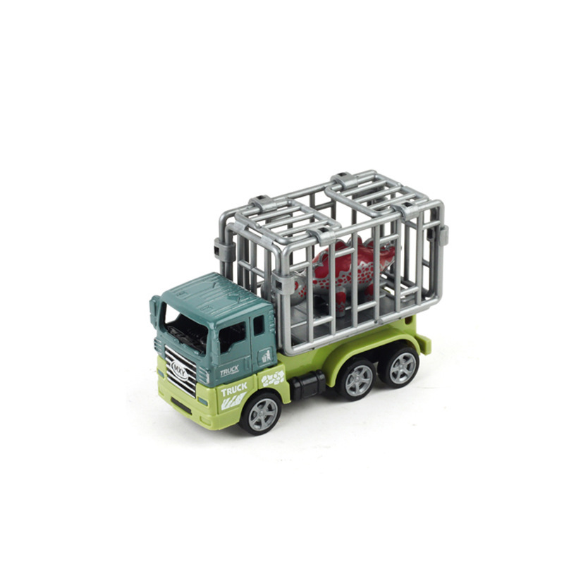 Alloy Huili Dinosaur Car Children's Toy Simulation Car Model Engineering Car with Cage Amazon Cross-border Wholesale Alloy Huili Dinosaur Car Children's Toy Simulation Car Model Engineering Car with Cage Amazon Cross-border Wholesale