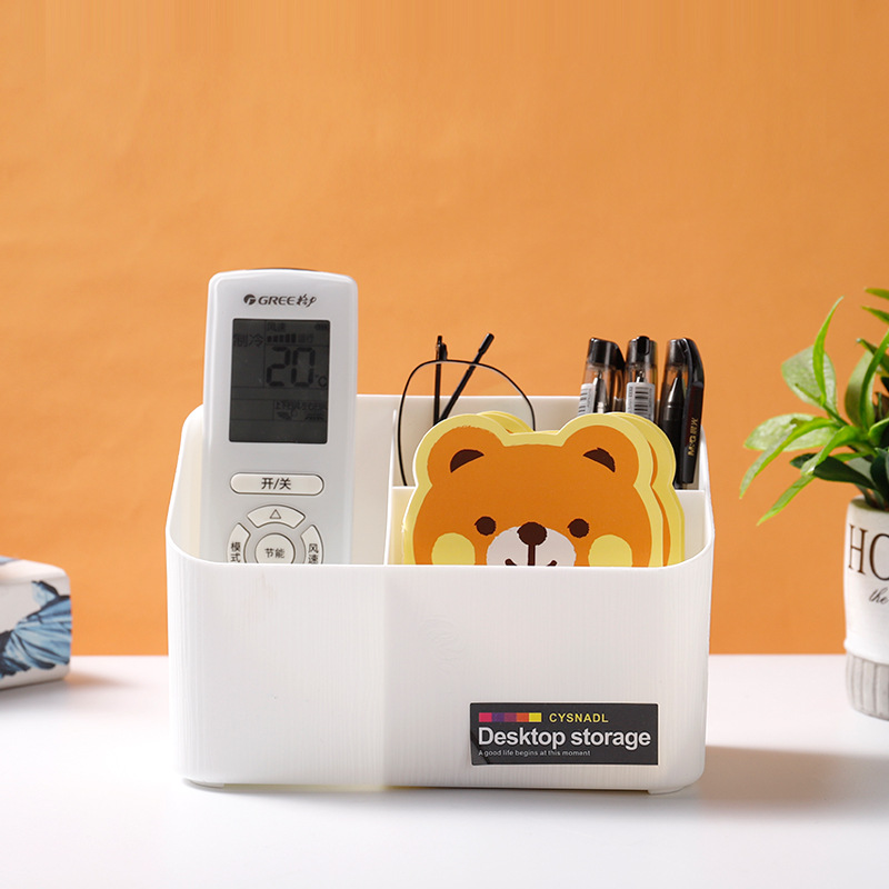 Plastic Thickened Coffee Table Remote Controller Split Desktop Storage Box Sundries Dormitory Cosmetic Rack Storage Box
