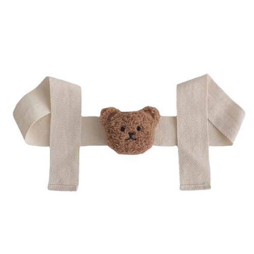 Korean style ins style plush three-dimensional bear head baby and child car sunshade straps car curtain ties and ropes
