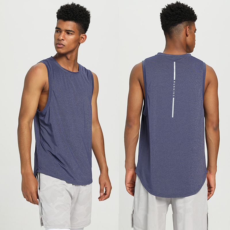 Sports running quick-drying men's vest light breathable leisure Europe and the United States cross-border fitness sleeveless jacket a generation of hair Sports running quick-drying men's vest light breathable leisure Europe and the United States cross-border fitness sleeveless jacket a generation of hair