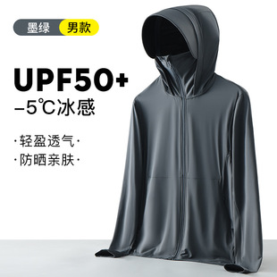 Summer Ice Silk Hood Removable Brim Sun Protection Clothing Women's Thin Coat Breathable Sun Protection Shirt Black Rubber Brim Sun Hat