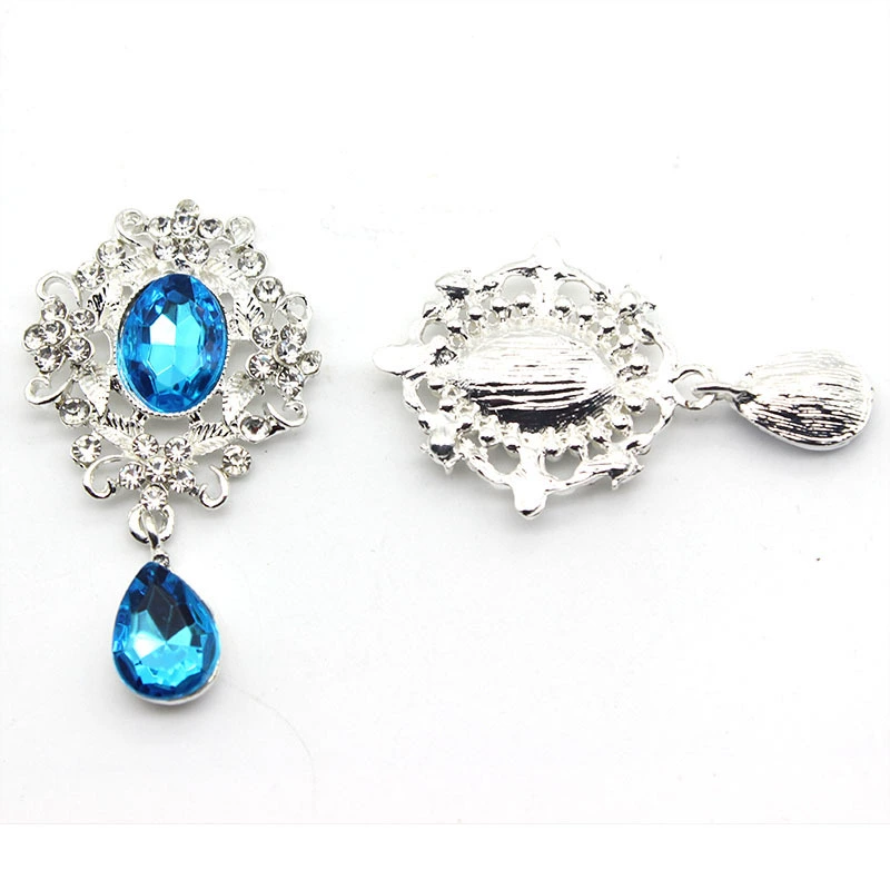 Korean-style Metal Pendant Hair Accessory, Crystal Drop Accent, Multi-Color Options
