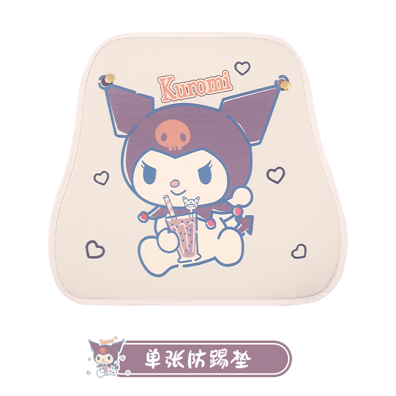 Aika Cute Cartoon Seat Back Kick Pad, Car Seat Anti-Dirt Cover (Chair back anti-kick pad) - kuromi