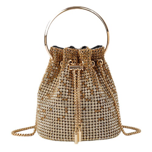 Cross-border wholesale bucket encrusted diamond bags for women, new bags, gift-textured handbags, crossbody bags