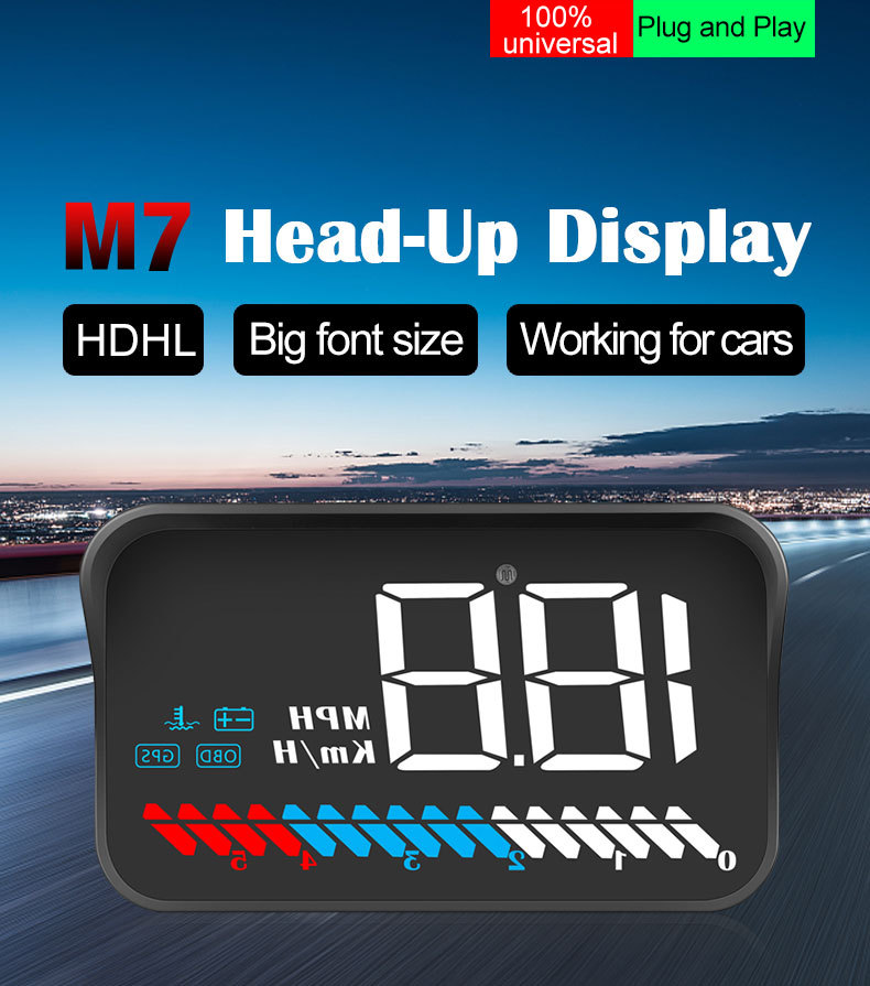 Cross-border best-selling car HUD head-up display OBD+GPS dual-system intelligent high-definition multifunctional on-board computer