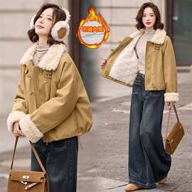 短款羽绒服女冬新款感巨好看宽松洋气拼毛加厚派克服外套