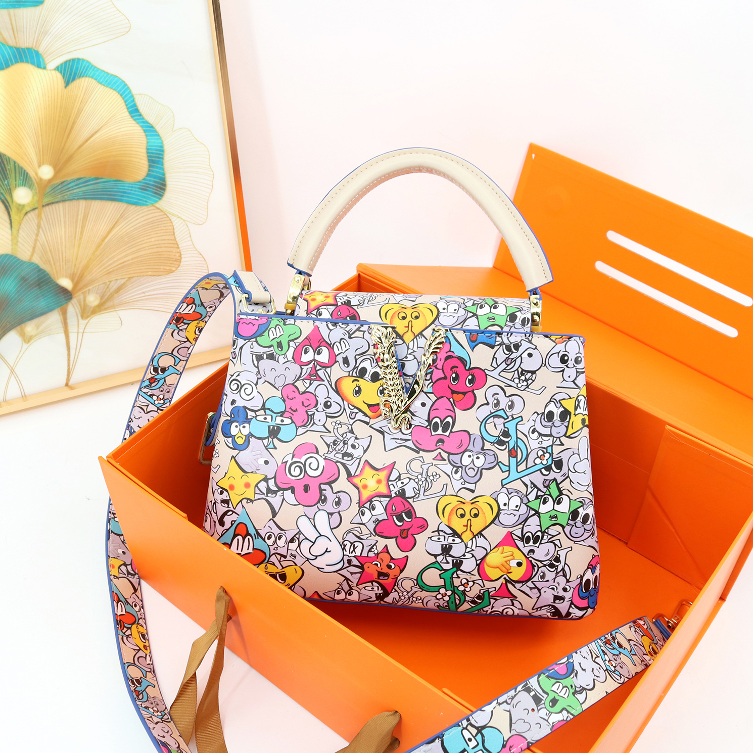 Dámská kabelka, přenosná crossbody taška s potiskem, vysoce kvalitní dámská kabelka_voghion.com