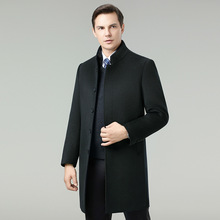专柜正品羊毛大衣男装双面呢夹克商务休闲中年爸爸行政茄克男外套