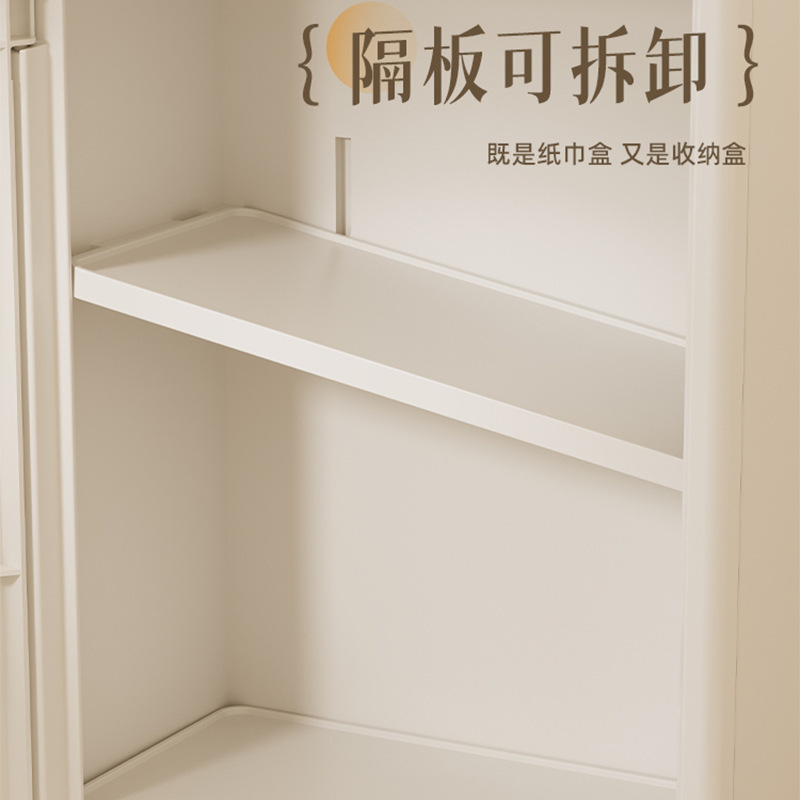 纸巾盒壁挂式卫生间免打孔防水抽纸盒浴室分类大容量带隔板收纳盒|undefined