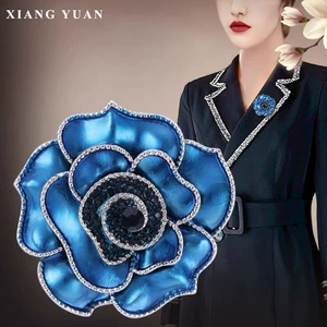 Enamel Blue Rose Brooch, Light Luxury and High-End Feel, Brooch Pin, Clothing Accessories, Clothing Accessories, Jewelry for Men and Women